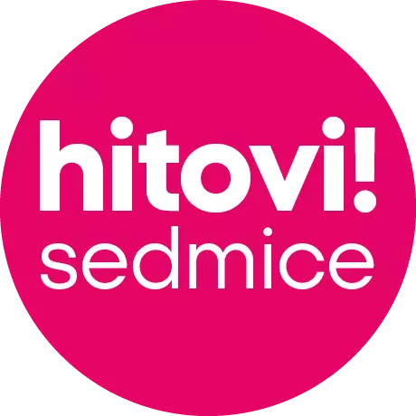 Pepco promotivni logo sa tekstom hitovi! sedmice na ružičastoj pozadini.